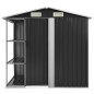 vidaXL Gartenhaus mit Regal Anthrazit 205x130x183 cm Eisen vidaXL Gartenhaus mit Regal Anthrazit 205x130x183 cm Eisen