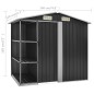 vidaXL Gartenhaus mit Regal Anthrazit 205x130x183 cm Eisen vidaXL Gartenhaus mit Regal Anthrazit 205x130x183 cm Eisen