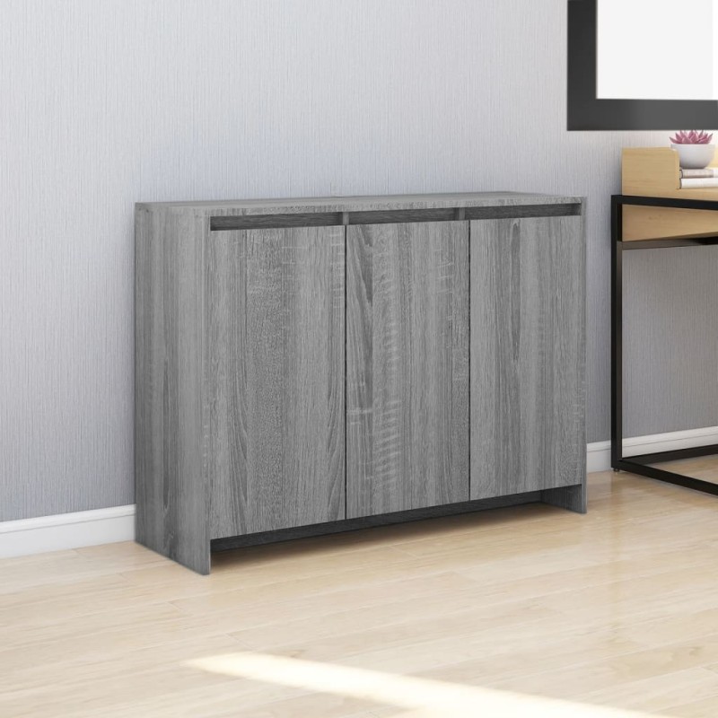 vidaXL Sideboard Sonoma-Eiche Grau 102x33x75 cm Holzwerkstoff vidaXL Sideboard Sonoma-Eiche Grau 102x33x75 cm Holzwerkstoff