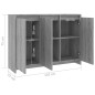 vidaXL Sideboard Sonoma-Eiche Grau 102x33x75 cm Holzwerkstoff vidaXL Sideboard Sonoma-Eiche Grau 102x33x75 cm Holzwerkstoff