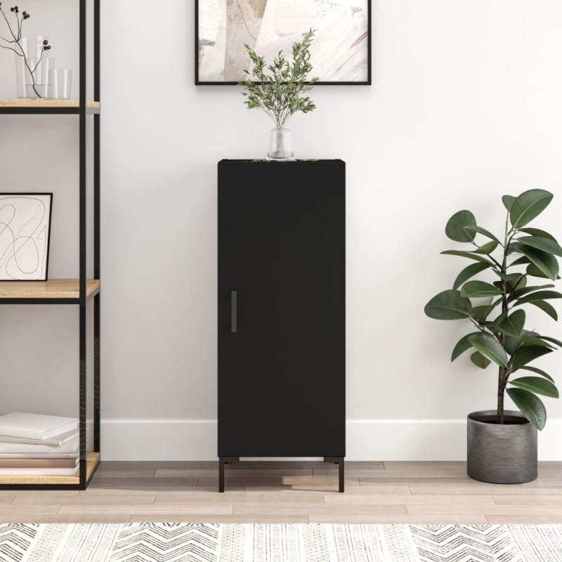 vidaXL Sideboard Schwarz 34,5x34x90 cm Holzwerkstoff vidaXL Sideboard Schwarz 34,5x34x90 cm Holzwerkstoff