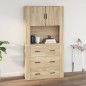 vidaXL Wandschrank Sonoma-Eiche 80x33x80 cm Holzwerkstoff vidaXL Wandschrank Sonoma-Eiche 80x33x80 cm Holzwerkstoff