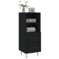 vidaXL Sideboard Schwarz 34,5x34x90 cm Holzwerkstoff vidaXL Sideboard Schwarz 34,5x34x90 cm Holzwerkstoff