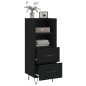 vidaXL Sideboard Schwarz 34,5x34x90 cm Holzwerkstoff vidaXL Sideboard Schwarz 34,5x34x90 cm Holzwerkstoff