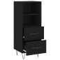 vidaXL Sideboard Schwarz 34,5x34x90 cm Holzwerkstoff vidaXL Sideboard Schwarz 34,5x34x90 cm Holzwerkstoff