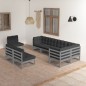 vidaXL 8-tlg. Garten-Lounge-Set mit Kissen Kiefer Massivholz vidaXL 8-tlg. Garten-Lounge-Set mit Kissen Kiefer Massivholz