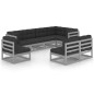 vidaXL 8-tlg. Garten-Lounge-Set mit Kissen Kiefer Massivholz vidaXL 8-tlg. Garten-Lounge-Set mit Kissen Kiefer Massivholz