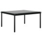 5-tlg. Garten-Lounge-Set mit Auflagen Schwarz PVC 5-tlg. Garten-Lounge-Set mit Auflagen Schwarz PVC