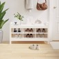 vidaXL Flurbank Weiß 110x40x60 cm Massivholz Kiefer vidaXL Flurbank Weiß 110x40x60 cm Massivholz Kiefer