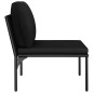 5-tlg. Garten-Lounge-Set mit Auflagen Schwarz PVC 5-tlg. Garten-Lounge-Set mit Auflagen Schwarz PVC