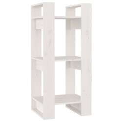 vidaXL Bücherregal/Raumteiler Weiß 41x35x91 cm Massivholz Kiefer