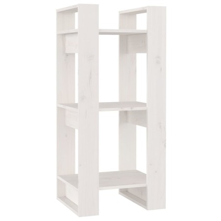 vidaXL Bücherregal/Raumteiler Weiß 41x35x91 cm Massivholz Kiefer