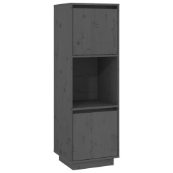 vidaXL Highboard Grau 38x35x117 cm Massivholz Kiefer