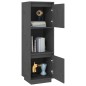 vidaXL Highboard Grau 38x35x117 cm Massivholz Kiefer vidaXL Highboard Grau 38x35x117 cm Massivholz Kiefer