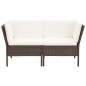 6-tlg. Garten-Lounge-Set mit Auflagen Poly Rattan Braun 6-tlg. Garten-Lounge-Set mit Auflagen Poly Rattan Braun