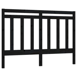 vidaXL Kopfteil Schwarz 126x4x100 cm Massivholz Kiefer