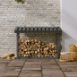 vidaXL Kaminholzregal Grau 108x64,5x78 cm Massivholz Kiefer vidaXL Kaminholzregal Grau 108x64,5x78 cm Massivholz Kiefer