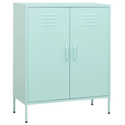 vidaXL Lagerschrank Minzgrün 80x35x101,5 cm Stahl    