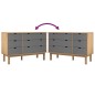 vidaXL Schubladenschrank OTTA Braun & Grau 111x43x73,5 cm Massivholz vidaXL Schubladenschrank OTTA Braun & Grau 111x43x73,5 cm Massivholz