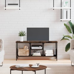 vidaXL TV-Schrank Räuchereiche 100x35x45 cm Holzwerkstoff & Eisen