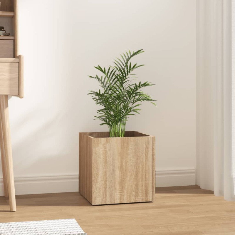vidaXL Pflanzgefäß Sonoma-Eiche 40x40x40 cm Holzwerkstoff vidaXL Pflanzgefäß Sonoma-Eiche 40x40x40 cm Holzwerkstoff