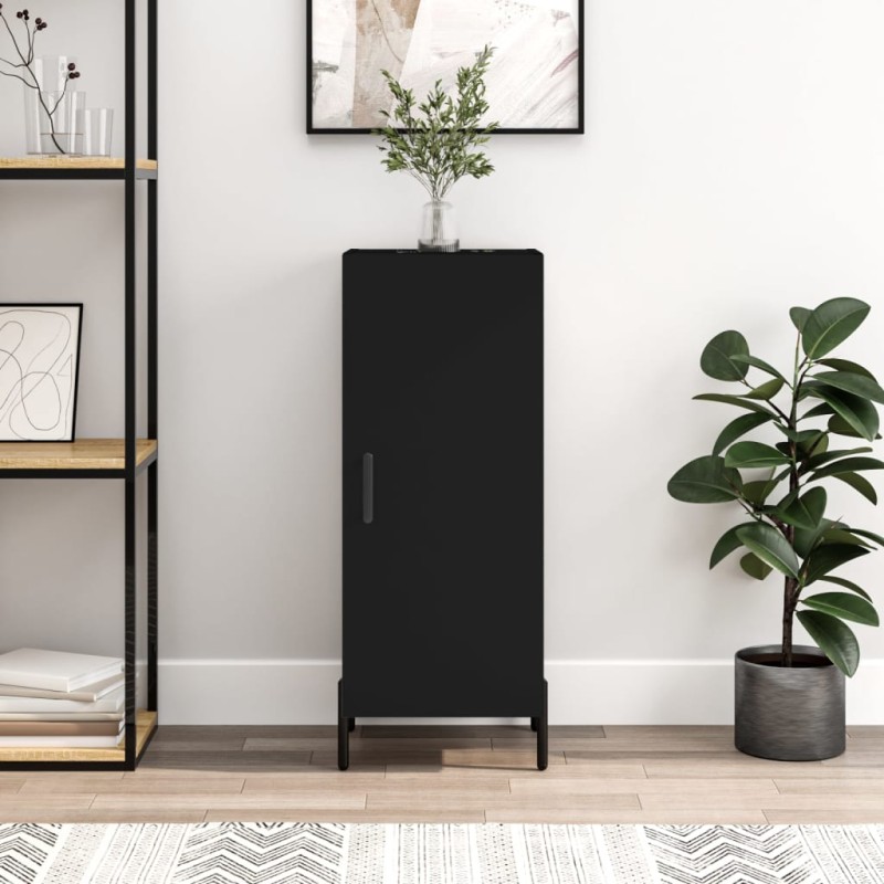 vidaXL Sideboard Schwarz 34,5x34x90 cm Holzwerkstoff vidaXL Sideboard Schwarz 34,5x34x90 cm Holzwerkstoff