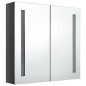 vidaXL LED-Spiegelschrank fürs Bad Glänzend Grau 62x14x60 cm vidaXL LED-Spiegelschrank fürs Bad Glänzend Grau 62x14x60 cm