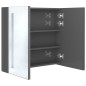 vidaXL LED-Spiegelschrank fürs Bad Glänzend Grau 62x14x60 cm vidaXL LED-Spiegelschrank fürs Bad Glänzend Grau 62x14x60 cm