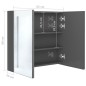 vidaXL LED-Spiegelschrank fürs Bad Glänzend Grau 62x14x60 cm vidaXL LED-Spiegelschrank fürs Bad Glänzend Grau 62x14x60 cm