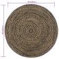 vidaXL Teppich Handgefertigt Jute Schwarz und Natur 90 cm vidaXL Teppich Handgefertigt Jute Schwarz und Natur 90 cm
