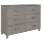vidaXL Sideboard HAMAR Hellgrau 113x40x80 cm Massivholz Kiefer vidaXL Sideboard HAMAR Hellgrau 113x40x80 cm Massivholz Kiefer