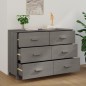 vidaXL Sideboard HAMAR Hellgrau 113x40x80 cm Massivholz Kiefer vidaXL Sideboard HAMAR Hellgrau 113x40x80 cm Massivholz Kiefer