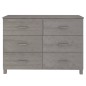 vidaXL Sideboard HAMAR Hellgrau 113x40x80 cm Massivholz Kiefer vidaXL Sideboard HAMAR Hellgrau 113x40x80 cm Massivholz Kiefer