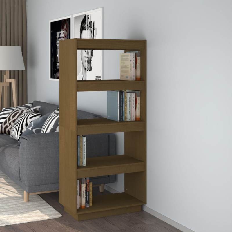 vidaXL Bücherregal/Raumteiler Honigbraun 60x35x135 Massivholz Kiefer vidaXL Bücherregal/Raumteiler Honigbraun 60x35x135 Massivholz Kiefer