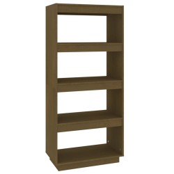 vidaXL Bücherregal/Raumteiler Honigbraun 60x35x135 Massivholz Kiefer
