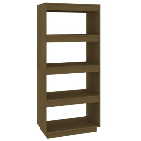 vidaXL Bücherregal/Raumteiler Honigbraun 60x35x135 Massivholz Kiefer