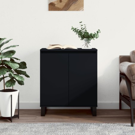 vidaXL Sideboard Schwarz 60x35x70 cm Holzwerkstoff