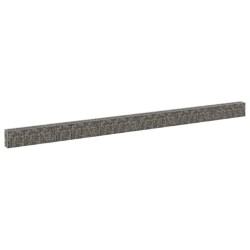 vidaXL Gabionenwand mit Abdeckung Verzinkter Stahl 900x30x50 cm