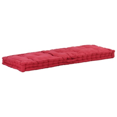 Palettenkissen Baumwolle 120×40×7 cm Burgunderrot