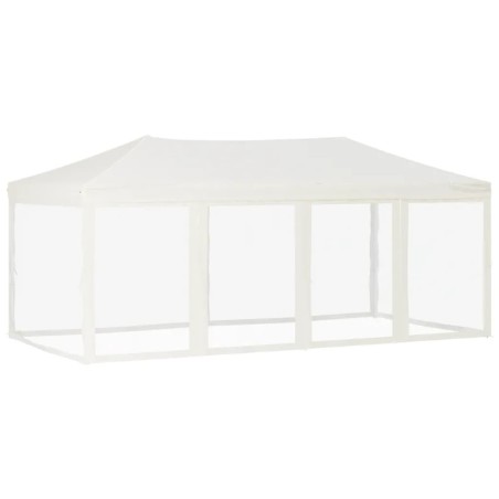 vidaXL Partyzelt Faltbar mit Seitenwänden Creme 3x6 m