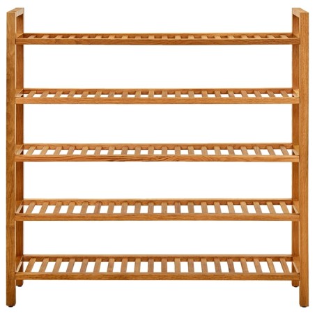 vidaXL Schuhregal mit 5 Etagen 100x27x100 cm Massivholz Eiche