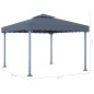 vidaXL Pavillon 300 x 300 cm Anthrazit Aluminium vidaXL Pavillon 300 x 300 cm Anthrazit Aluminium
