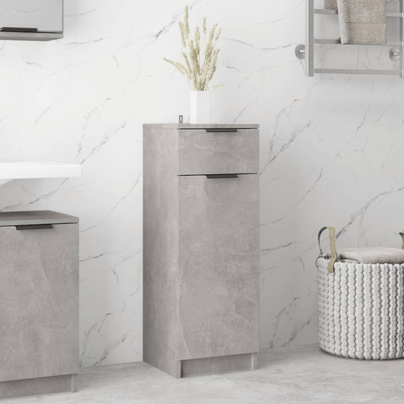 vidaXL Badschrank Betongrau 32x34x90 cm Holzwerkstoff vidaXL Badschrank Betongrau 32x34x90 cm Holzwerkstoff