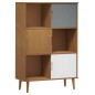 vidaXL Bücherregal MOLDE Braun 90x35x133,5 cm Massivholz Kiefer vidaXL Bücherregal MOLDE Braun 90x35x133,5 cm Massivholz Kiefer