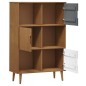 vidaXL Bücherregal MOLDE Braun 90x35x133,5 cm Massivholz Kiefer vidaXL Bücherregal MOLDE Braun 90x35x133,5 cm Massivholz Kiefer
