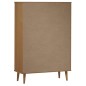 vidaXL Bücherregal MOLDE Braun 90x35x133,5 cm Massivholz Kiefer vidaXL Bücherregal MOLDE Braun 90x35x133,5 cm Massivholz Kiefer
