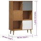 vidaXL Bücherregal MOLDE Braun 90x35x133,5 cm Massivholz Kiefer vidaXL Bücherregal MOLDE Braun 90x35x133,5 cm Massivholz Kiefer