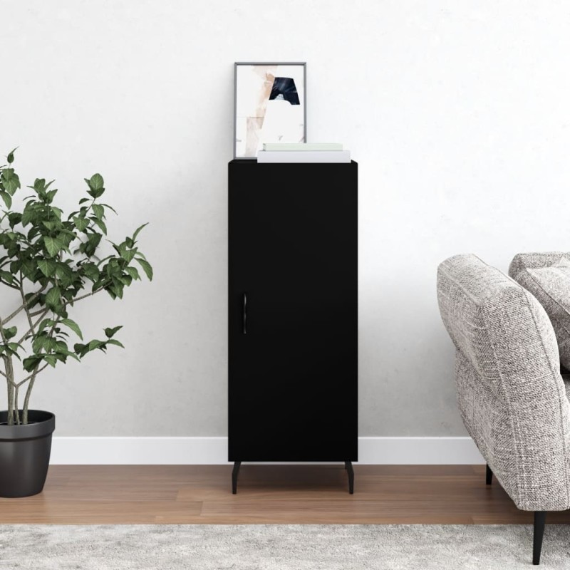 vidaXL Sideboard Schwarz 34,5x34x90 cm Holzwerkstoff vidaXL Sideboard Schwarz 34,5x34x90 cm Holzwerkstoff