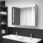 vidaXL LED-Spiegelschrank fürs Bad Betongrau 89x14x62 cm vidaXL LED-Spiegelschrank fürs Bad Betongrau 89x14x62 cm