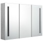 vidaXL LED-Spiegelschrank fürs Bad Betongrau 89x14x62 cm vidaXL LED-Spiegelschrank fürs Bad Betongrau 89x14x62 cm